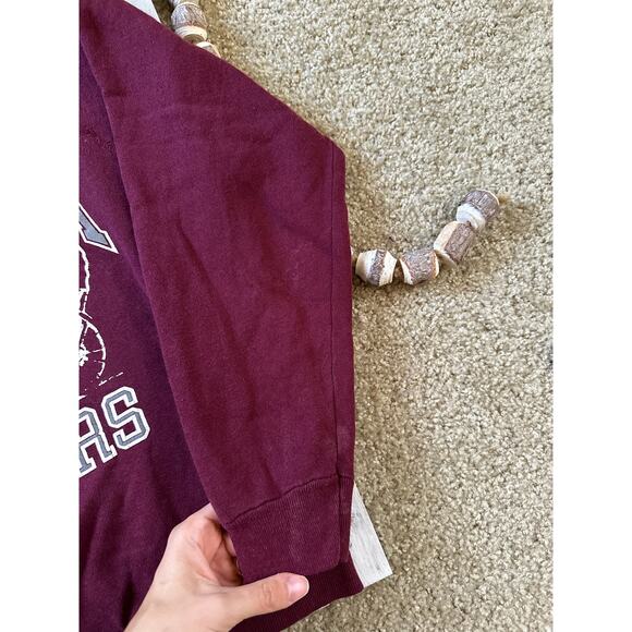 Vintage Oklahoma University UO Sooners Wagon Maroon Red Sweatshirt - Picture 2 of 7